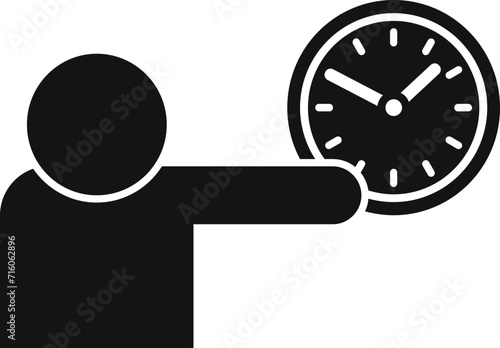 Late work man icon simple vector. Solitary department. Learning furniture