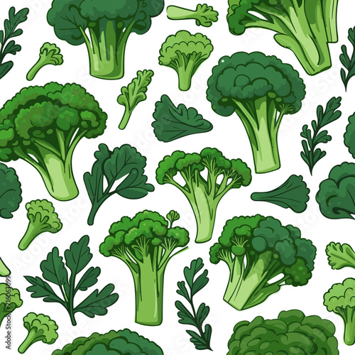 Set of Broccoli Rabe hand drawing isolated vector illustration