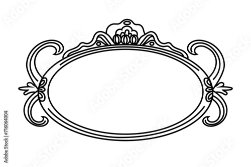 Oval elegant vintage frame for your text or photo