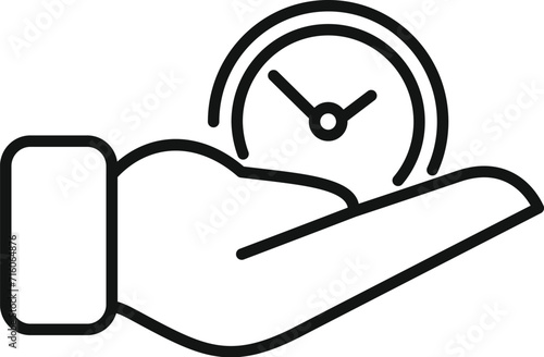 Care late work icon outline vector. Home rest. Active stress desk