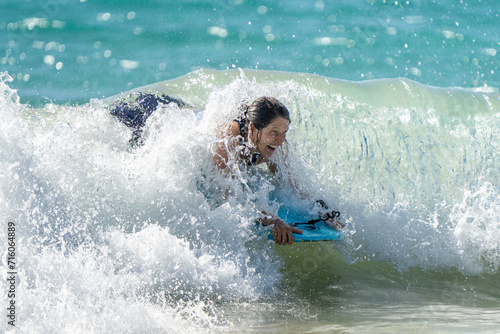 surfing on the beach in hawaii 