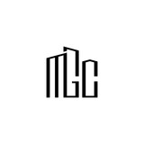 mgc building or apartement logo design icon template