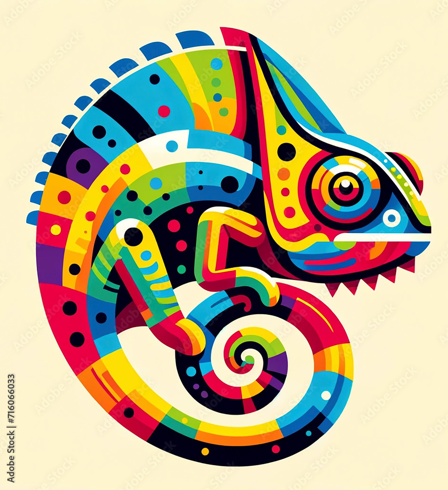 chameleon illustration