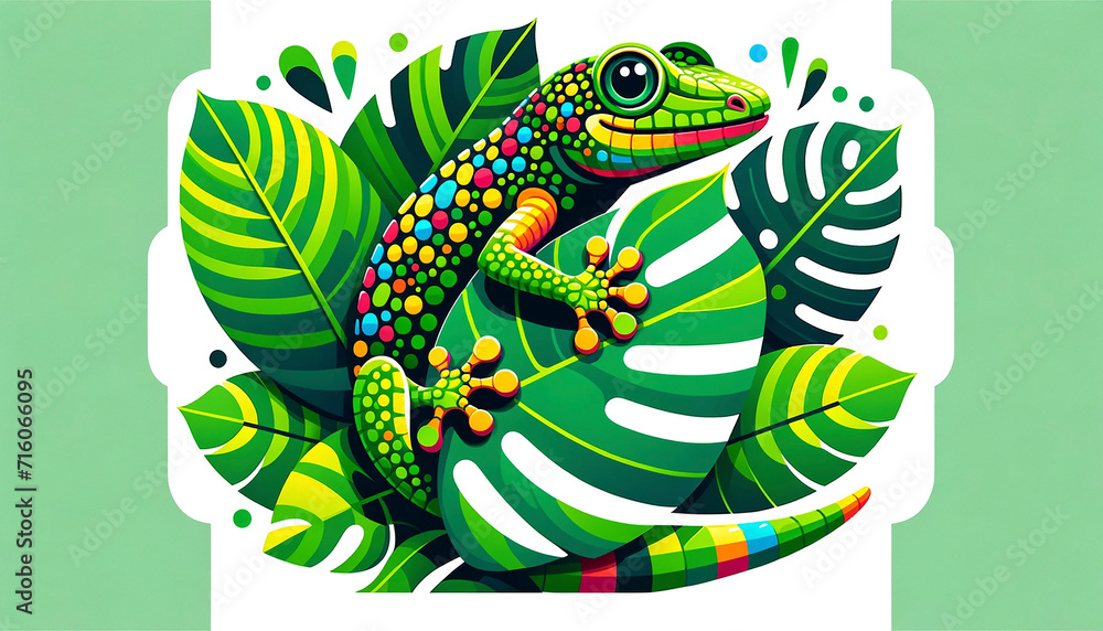 Obraz premium gecko illustration