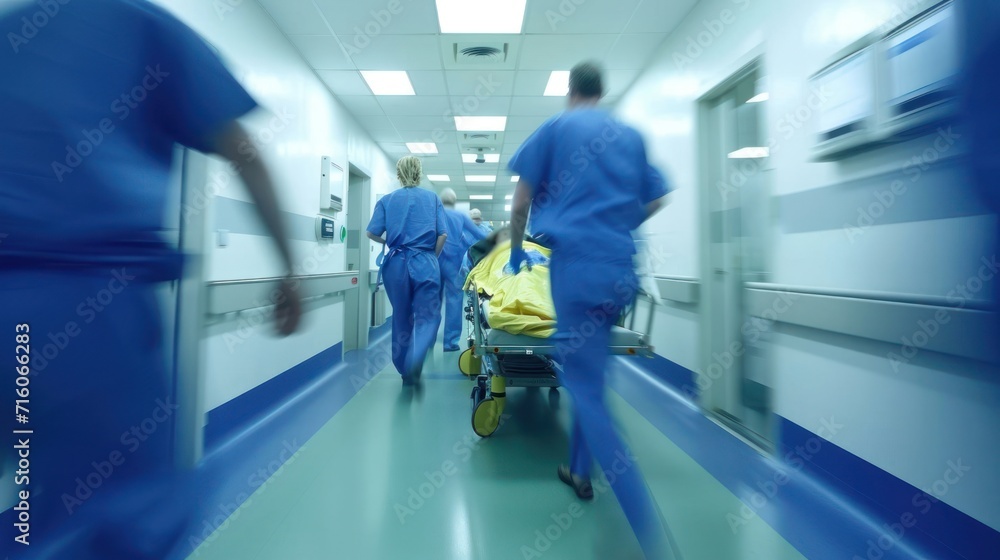 Emergency Room Doctors Walking Down Hospital Hallway Generative AI Emergency Room Doctors Walking Down Hospital Hallway Generative AI