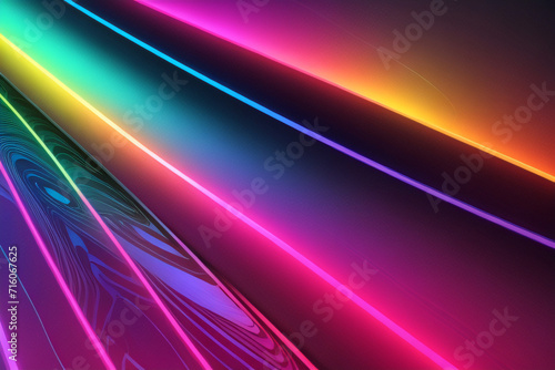 fondo futurista abstracto con l  neas de onda de alta velocidad en movimiento de ne  n azul rosa brillante y luces bokeh