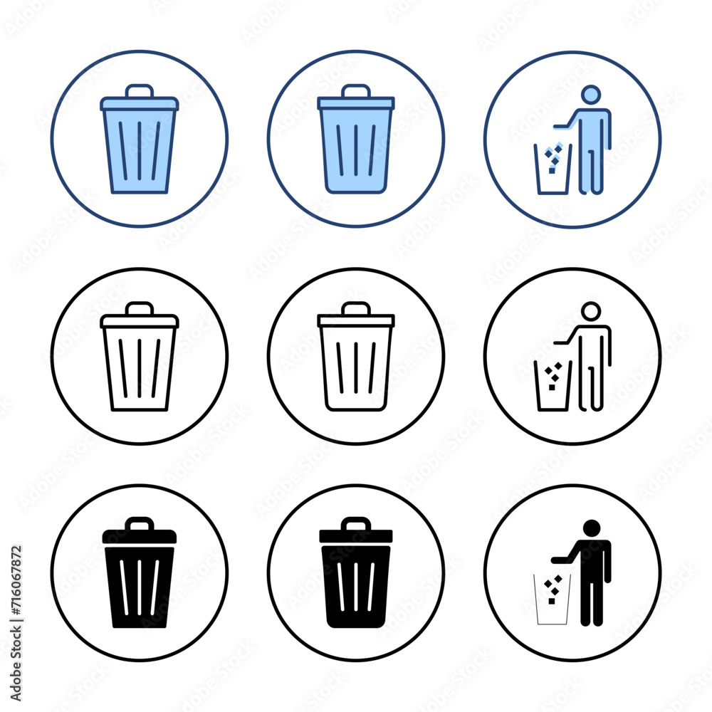 Trash icon vector. trash can icon. delete sign and symbol. Trash icon vector. trash can icon. delete sign and symbol.