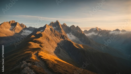 sunrise in the mountains