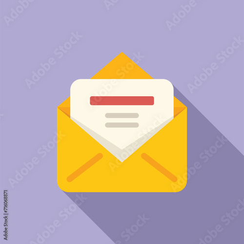 New commerce mail icon flat vector. Business inbox. Change mind people