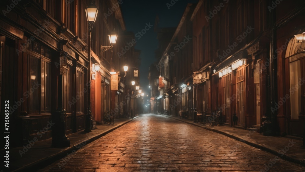 old street in the night