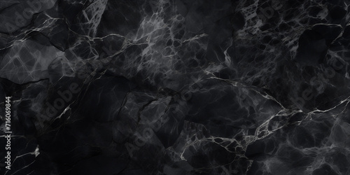 Luxury Design Element: Chic Black Marble Wallpaper for Sophisticated and Minimalistic Decor