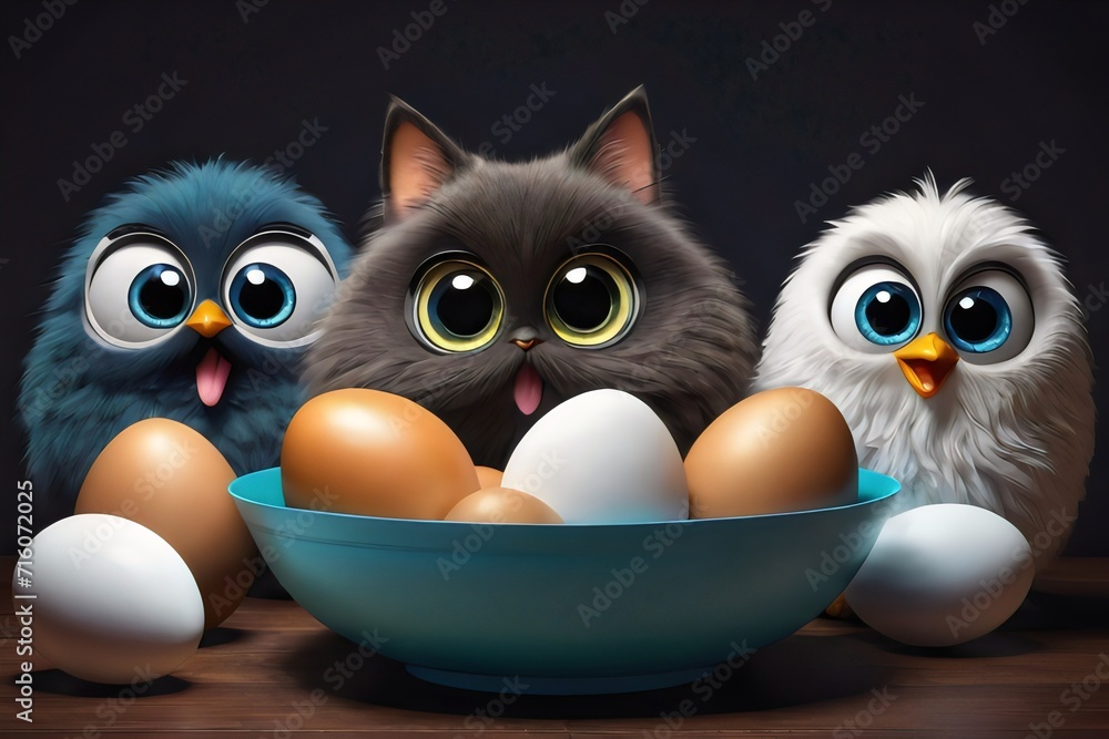 3d cute animals with fruits 3d cute animals with fruits