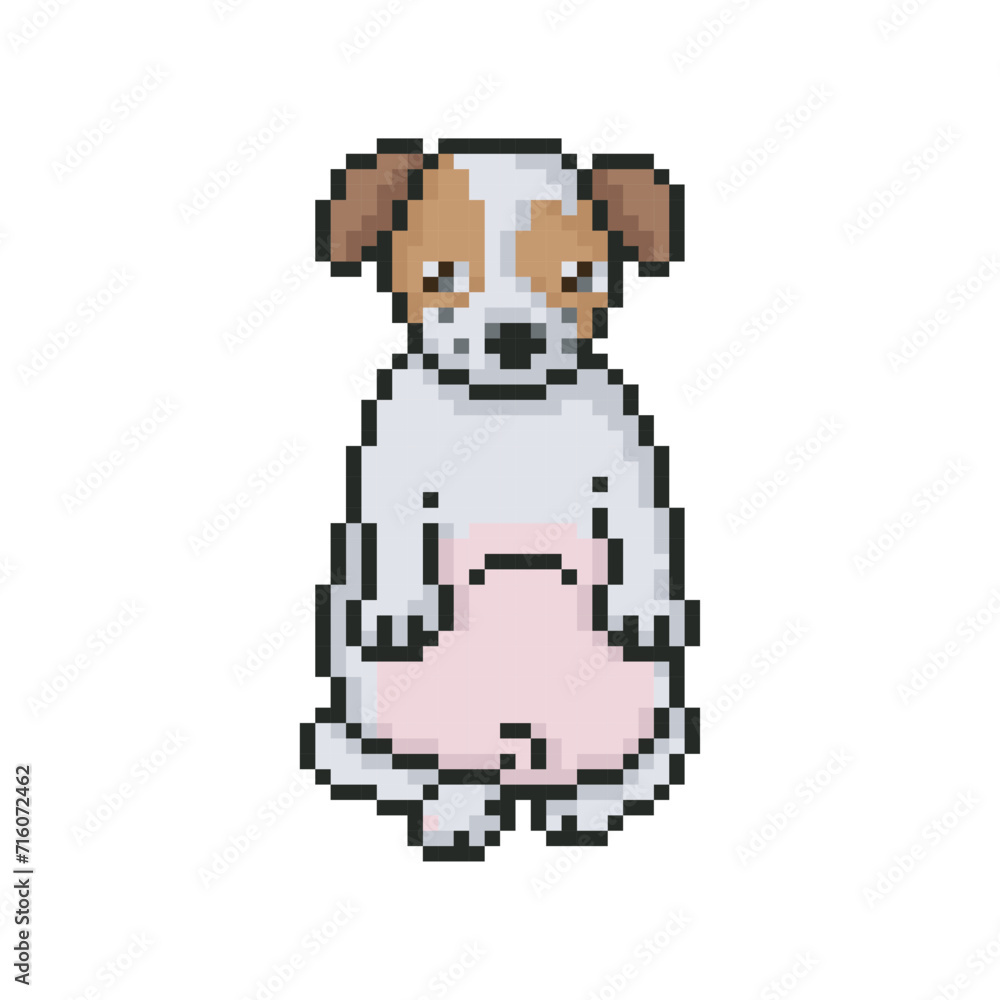 Fat dog, pixel art meme