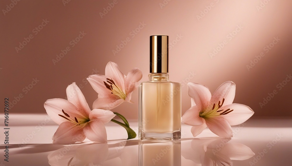 A sleek, frosted glass dropper bottle, encapsulating a golden-hued facial serum A sleek, frosted glass dropper bottle, encapsulating a golden-hued facial serum