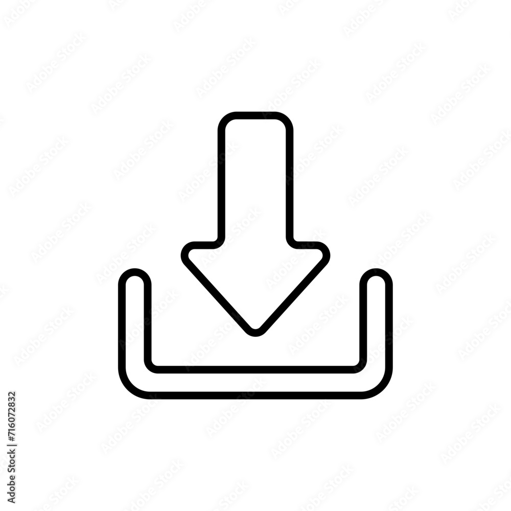 Download button outline icons, minimalist vector illustration ,simple transparent graphic element .Isolated on white background Download button outline icons, minimalist vector illustration ,simple transparent graphic element .Isolated on white background