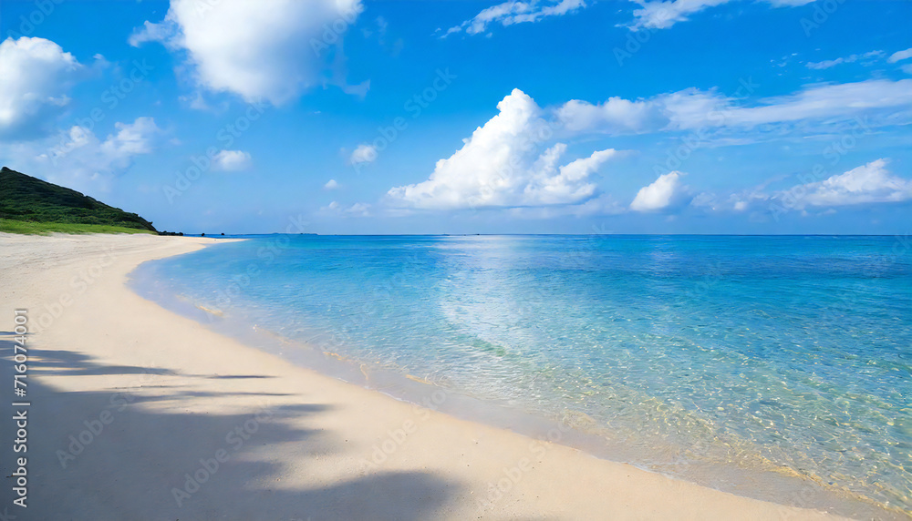 Image of the sea in Okinawa with a blue sky. Image of the sea in Okinawa with a blue sky.