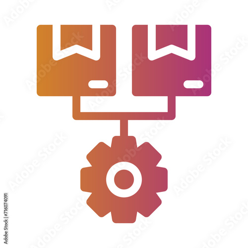 product management flat gradient icon