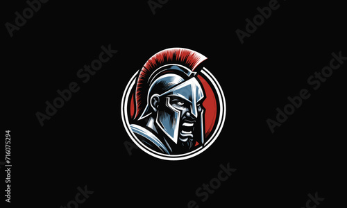 head spartan angry vector logo design