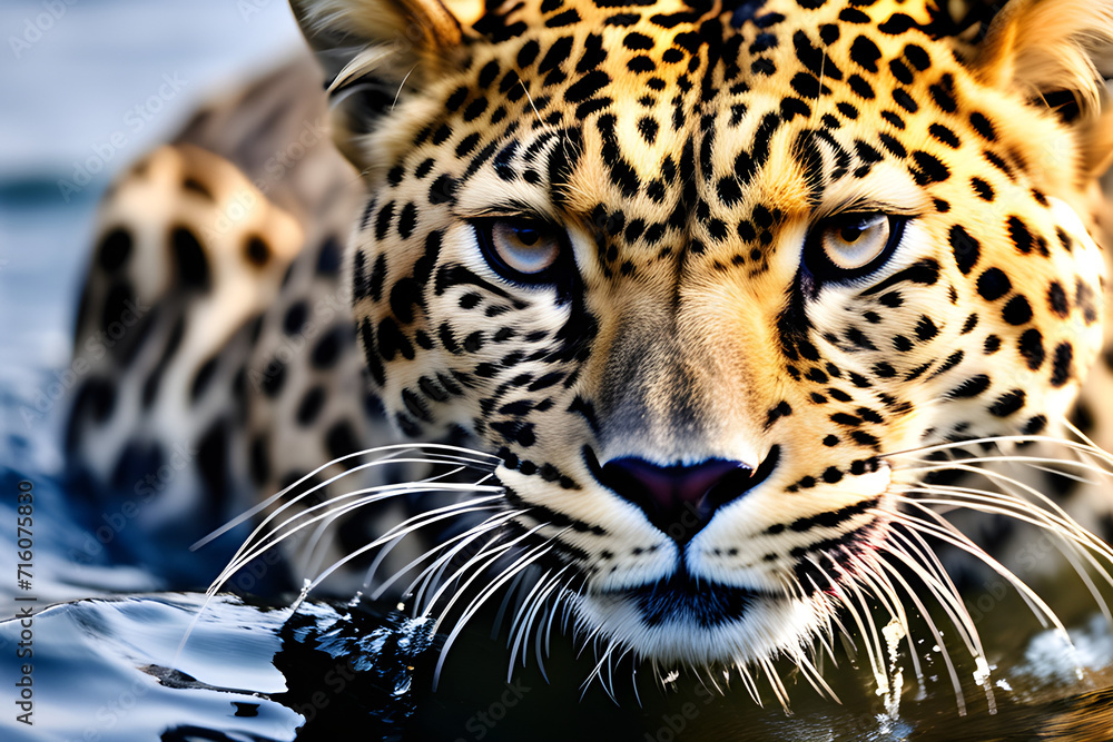 Wild moment: 4K HD wallpaper with majestic portrait of wet cheetah ...