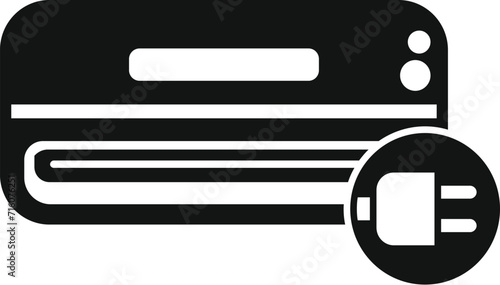 Plug air conditioner icon simple vector. Filter clean master. Pump system