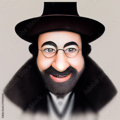 Portrait of a Hasidic Jewish Rabbi