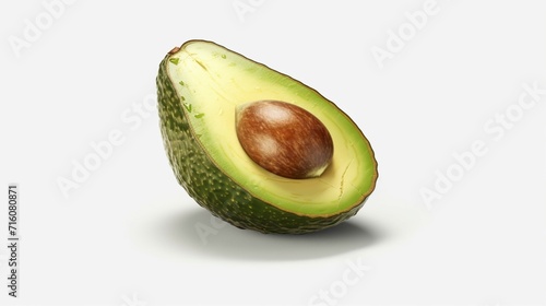 avocado fruit icon isolated on transparent background Ai Generative