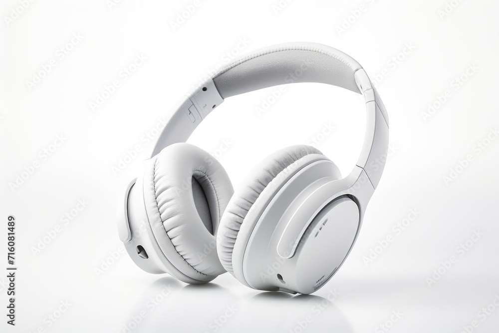 Close-up headphones on a white background Close-up headphones on a white background