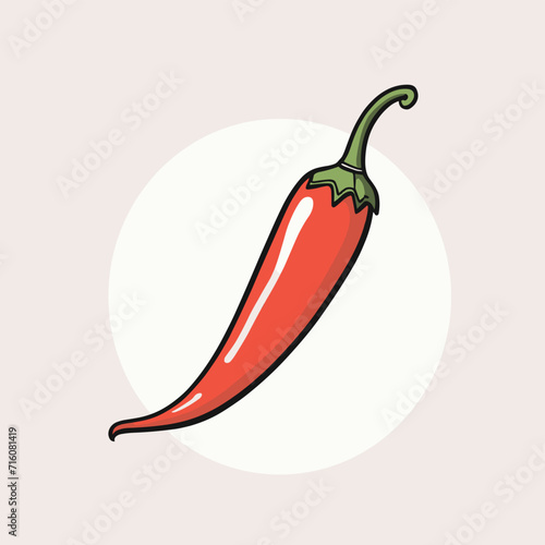 Red hot chilli pepper vector illustration