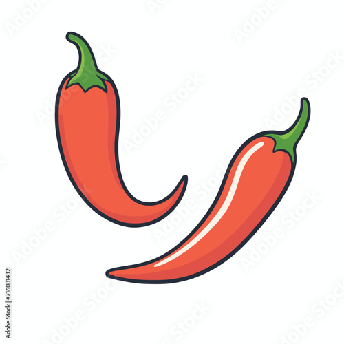 Red hot chilli pepper vector illustration