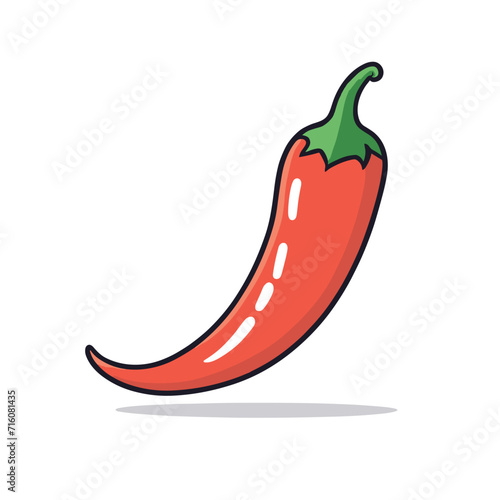 Red hot chilli pepper vector illustration