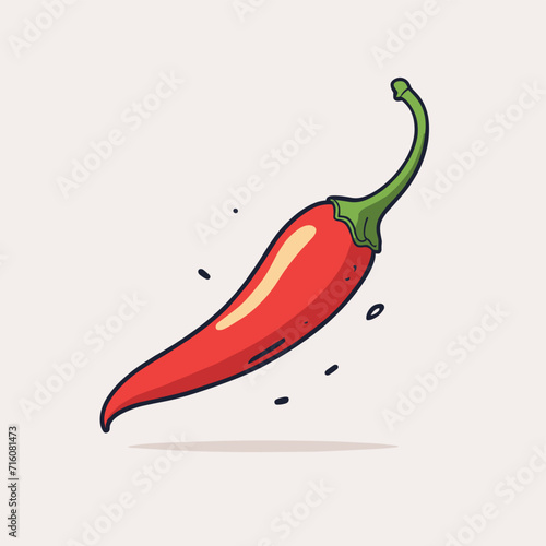 Red hot chilli pepper vector illustration