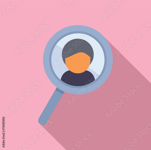 Trade service applicant icon flat vector. Vitae trade. Business head