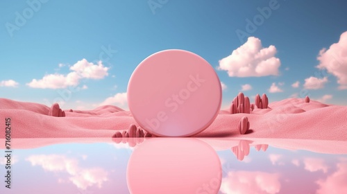 render Abstract panoramic background Surreal Ai Generative