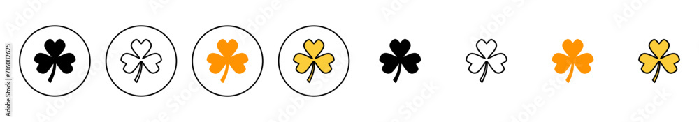 Clover icon set vector. clover sign and symbol. four leaf clover icon. Clover icon set vector. clover sign and symbol. four leaf clover icon.