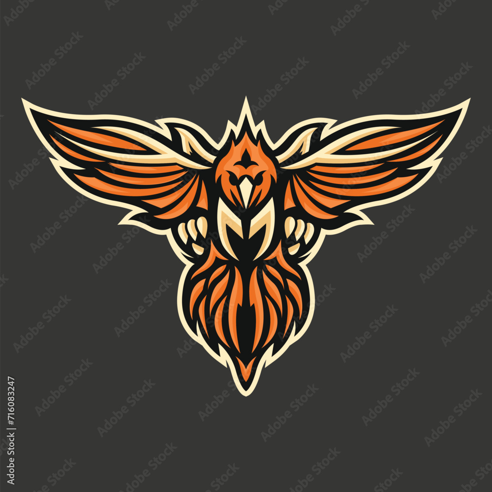 Bird mascot logo character illustration Bird mascot logo character illustration