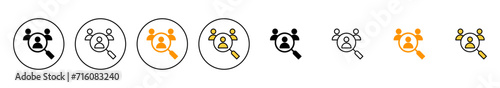 Hiring icon set vector. Search job vacancy sign and symbol. Human resources concept. Recruitment