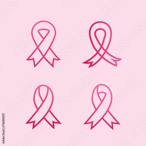 vector breast cancer awareness pink ribbon design