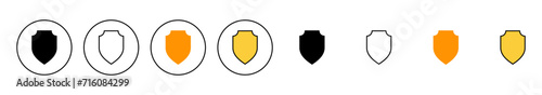 Shield icon set vector. Protection icon. Security sign and symbol