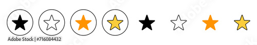 Star Icon set vector. rating sign and symbol. favourite star icon