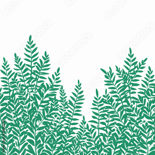 Plant leaves silhouette leaf vector illustration