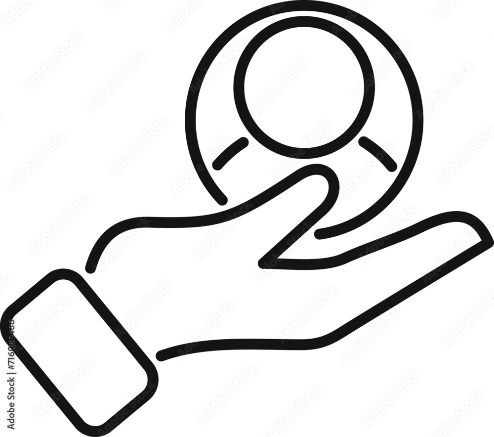 Care new candidate icon outline vector. Person head hr. Online business Care new candidate icon outline vector. Person head hr. Online business