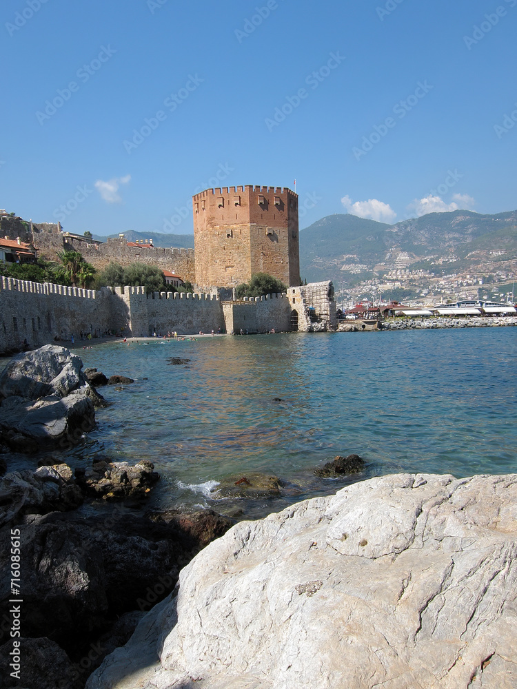 The Red Tower, Alanya Harbour, Turkey