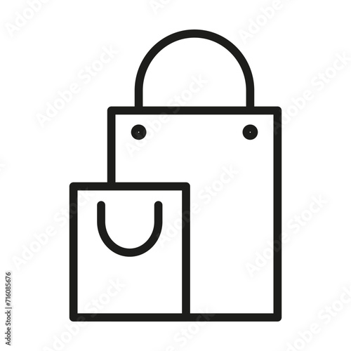 Shopping bag icon. Vector illustration. EPS 10.