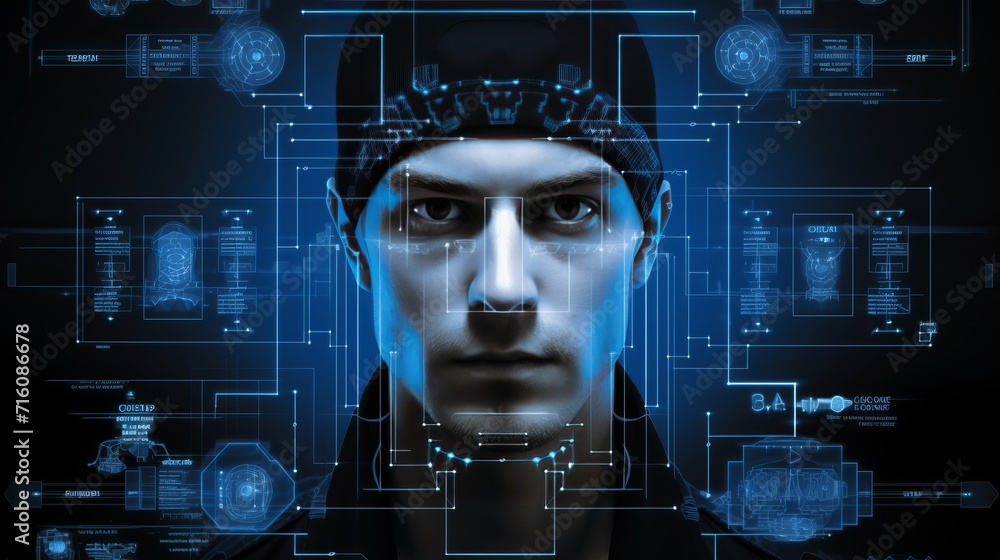 Facial recognition system with face id, 3d scanning, biometric scanning ...