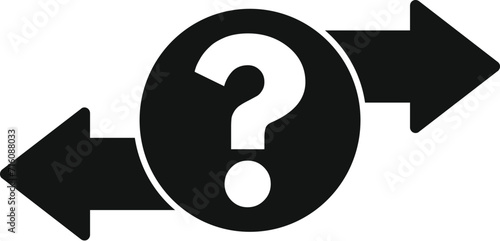 Question choice icon simple vector. Ambiguity test. Business care gear