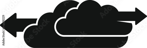 Cloud data ambiguity icon simple vector. Thinking choice. Compact sign