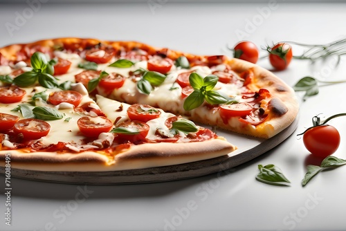 Severing the Art of Flavors Exploring Food pizza with melted cheese from Every Angle AI Generated Best Photo