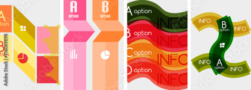 Set of line infographic backgrounds. Vector illustration For Wallpaper, Banner, Background, Card, Book Illustration, landing page