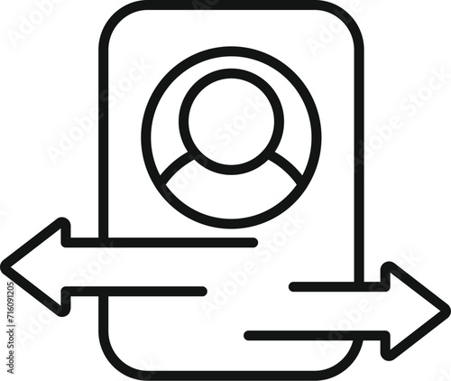 Ambiguity icon outline vector. Data confused. Lost question block