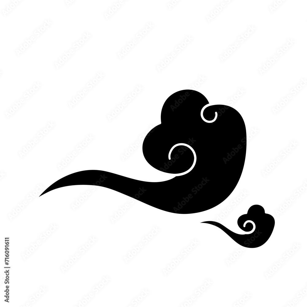 Chinese Cloud Silhouette, Chinese New Year Chinese Cloud Silhouette, Chinese New Year